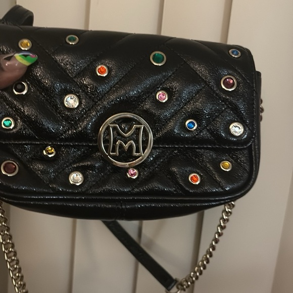 Handbags - Black Quilted Women's Bag with Colorful Accents